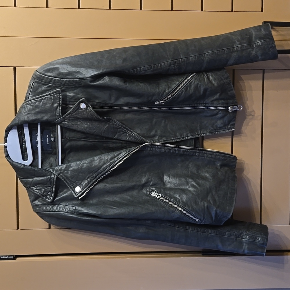 Madewell The Washed Leather Motorcycle Size XS - Picture 4 of 16